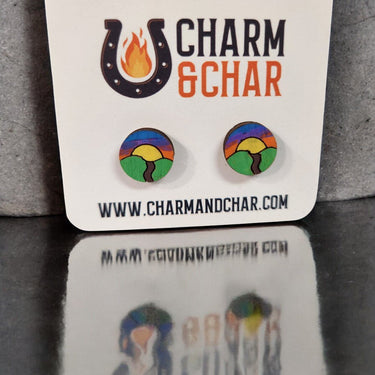 Sunset Horizon Stud Earrings - Stud Earring - Charm and Char